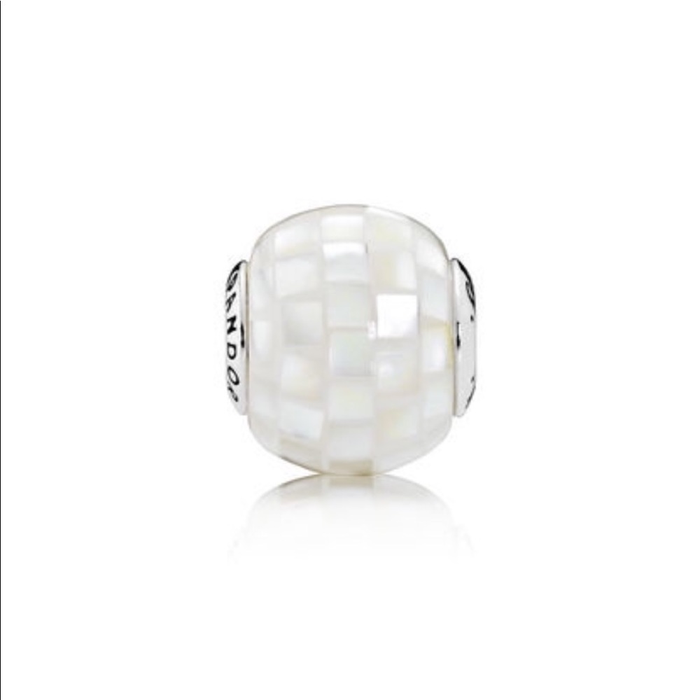 Brand New White Mother-of-Pearl Mosaic Charm